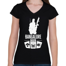 PRINTFASHION Apex Legends - Bangalore Main - Női V-nyakú póló - Fekete
