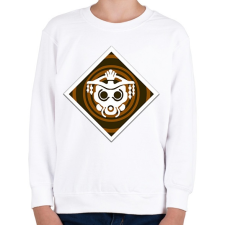 PRINTFASHION Apex Legends Bloodhound Jelvény (Badge) - Gyerek pulóver - Fehér gyerek pulóver, kardigán