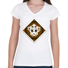 PRINTFASHION Apex Legends Bloodhound Jelvény (Badge) - Női V-nyakú póló - Fehér