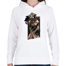 PRINTFASHION Apex Legends Bloodhound - Női kapucnis pulóver - Fehér