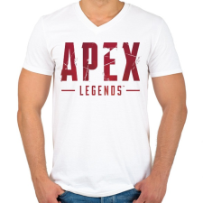 PRINTFASHION Apex Legends - Férfi V-nyakú póló - Fehér férfi póló