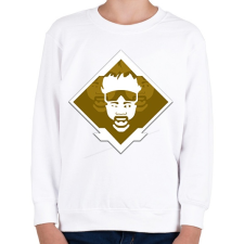 PRINTFASHION Apex Legends Mirage Jelvény(Badge) - Gyerek pulóver - Fehér gyerek pulóver, kardigán