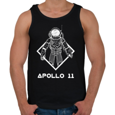PRINTFASHION Apollo 11 - Férfi atléta - Fekete