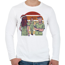 PRINTFASHION Ápoló Karácsony - Férfi hosszú ujjú póló - Fehér férfi póló