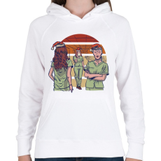 PRINTFASHION Ápoló Karácsony - Női kapucnis pulóver - Fehér