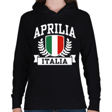 PRINTFASHION Aprila Italia - Női kapucnis pulóver - Fekete női pulóver, kardigán