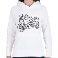 PRINTFASHION Aprilia RS 660 - Női kapucnis pulóver - Fehér női pulóver, kardigán