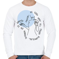 PRINTFASHION Április végén - Gárdonyi Géza - Férfi pulóver - Fehér férfi pulóver, kardigán
