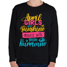 PRINTFASHION Áprilisban született csajok - Gyerek pulóver - Fekete gyerek pulóver, kardigán