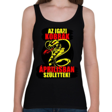 PRINTFASHION Áprilisi Kobra - Női atléta - Fekete női trikó