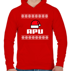 PRINTFASHION APU - Férfi kapucnis pulóver - Piros