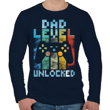 PRINTFASHION Apuka szint feloldva - Férfi hosszú ujjú póló - Sötétkék férfi póló