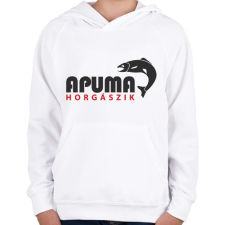 PRINTFASHION aPUMA horgászik - Gyerek kapucnis pulóver - Fehér gyerek pulóver, kardigán