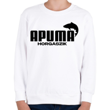 PRINTFASHION Apuma horgászik - Gyerek pulóver - Fehér gyerek pulóver, kardigán