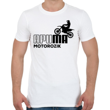 PRINTFASHION Apuma motor - Férfi póló - Fehér férfi póló