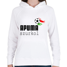 PRINTFASHION Apuma szurkol - Női kapucnis pulóver - Fehér női pulóver, kardigán