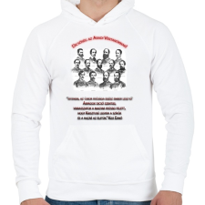PRINTFASHION Aradi Vértanúk Minta I. - Férfi kapucnis pulóver - Fehér férfi pulóver, kardigán
