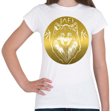 PRINTFASHION arany farkas - Női póló - Fehér női póló