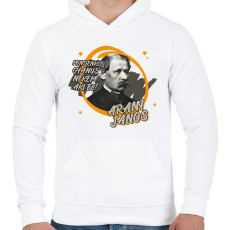 PRINTFASHION Arany János - Mindenki gyanús - Férfi kapucnis pulóver - Fehér