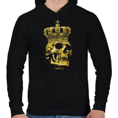 PRINTFASHION Arany Király - Goth Design - Férfi kapucnis pulóver - Fekete