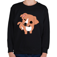 PRINTFASHION Aranyos amstaff/pitbull (barna) - Gyerek pulóver - Fekete gyerek pulóver, kardigán