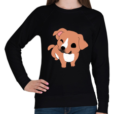 PRINTFASHION Aranyos amstaff/pitbull (barna) - Női pulóver - Fekete női pulóver, kardigán