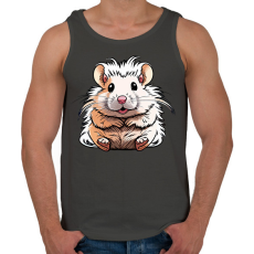 PRINTFASHION Aranyos hörcsög - Férfi atléta - Sötétszürke