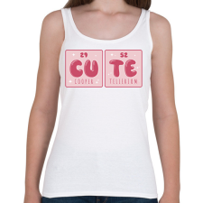 PRINTFASHION Aranyos kémia - Női atléta - Fehér női trikó