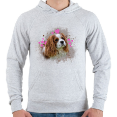 PRINTFASHION aranyos kutyus - Férfi kapucnis pulóver - Sport szürke
