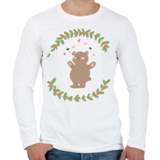 PRINTFASHION Aranyos maci - Férfi hosszú ujjú póló - Fehér férfi póló