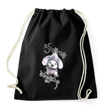 PRINTFASHION aranyos nyuszi - Sportzsák, Tornazsák - Fekete tornazsák