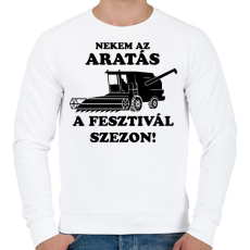 PRINTFASHION aratas fesztival - Férfi pulóver - Fehér