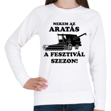 PRINTFASHION aratas fesztival - Női pulóver - Fehér