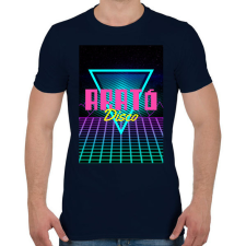 PRINTFASHION Arató disco - Férfi póló - Sötétkék férfi póló