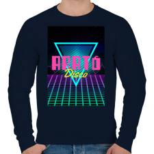 PRINTFASHION Arató disco - Férfi pulóver - Sötétkék férfi pulóver, kardigán