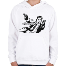 PRINTFASHION Archer - Gyerek kapucnis pulóver - Fehér