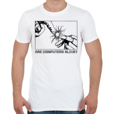 PRINTFASHION Are computers alive? - Férfi póló - Fehér férfi póló