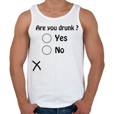PRINTFASHION Are you drunk ? - Férfi atléta - Fehér