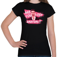 PRINTFASHION Are you lost babygirl? - Női póló - Fekete női póló