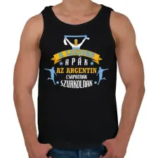 PRINTFASHION Argentin csapat - Férfi atléta - Fekete atléta, trikó