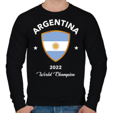 PRINTFASHION Argentina world champion 2 - Férfi pulóver - Fekete