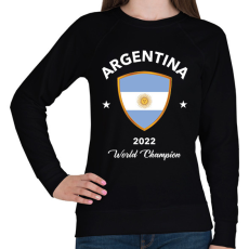 PRINTFASHION Argentina world champion 2 - Női pulóver - Fekete