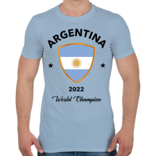 PRINTFASHION ARGENTINA WORLD CHAMPION - Férfi póló - Világoskék férfi póló
