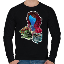 PRINTFASHION ariel - Férfi pulóver - Fekete férfi pulóver, kardigán