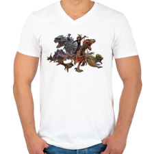 PRINTFASHION Ark - Férfi V-nyakú póló - Fehér férfi póló