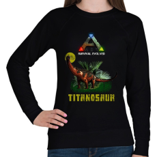 PRINTFASHION ARK-TITANOSAUR - Női pulóver - Fekete