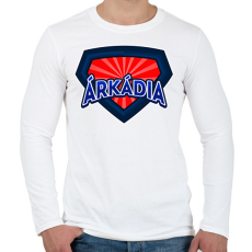 PRINTFASHION ÁRKÁDIA - Férfi hosszú ujjú póló - Fehér