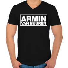 PRINTFASHION Armin Van Buuren - Férfi V-nyakú póló - Fekete