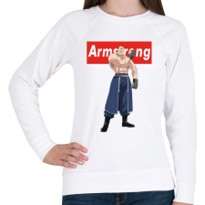 PRINTFASHION Armstrong - Női pulóver - Fehér női pulóver, kardigán