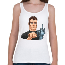 PRINTFASHION Arnold F*CKing Schwarzenegger - Női atléta - Fehér női trikó